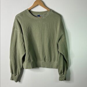 🔴 Old Navy Olive Green Crewneck Sweatshirt - Size Medium